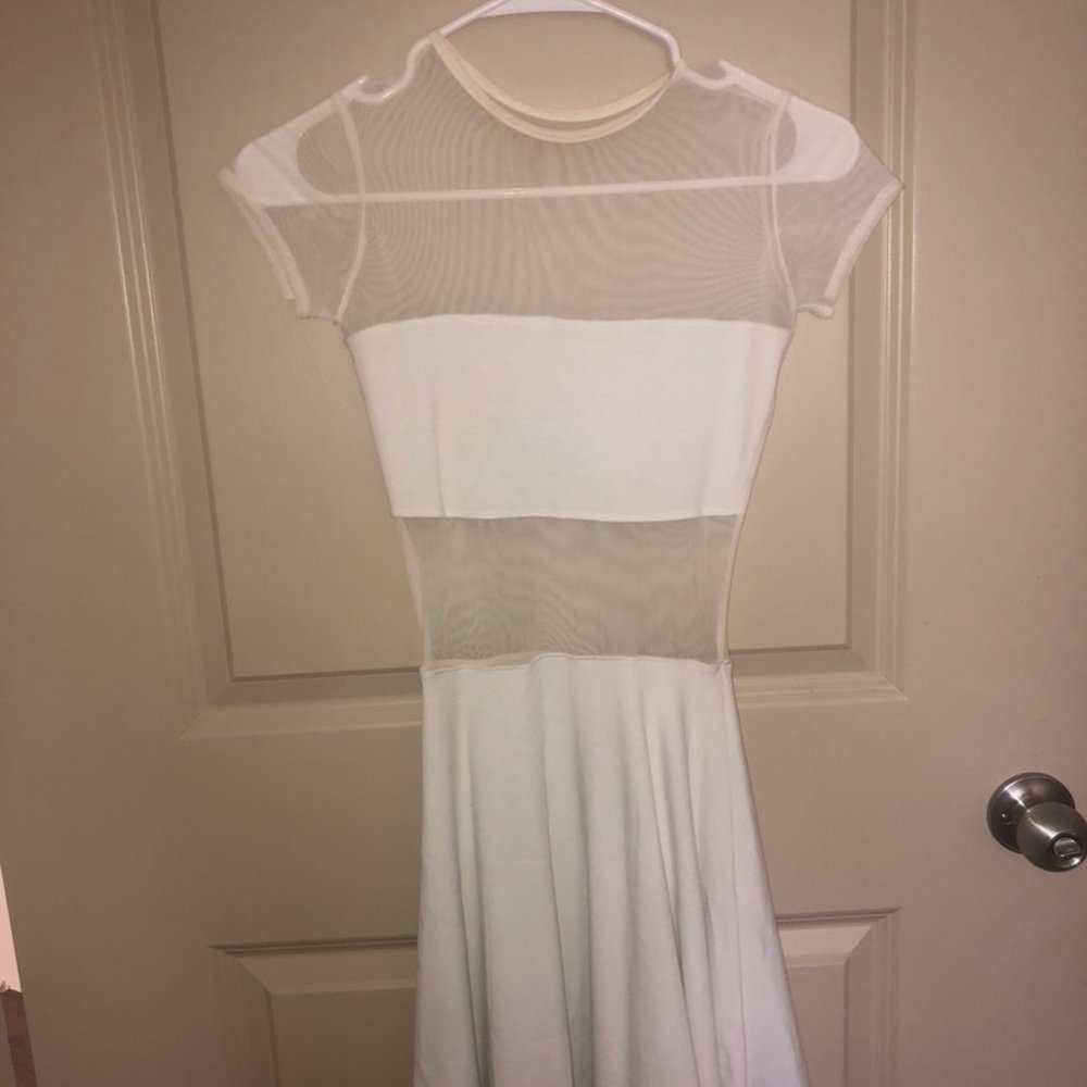 American Apparel White Mesh Dress